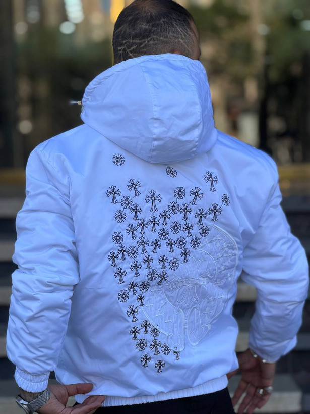 کاپشن دو رو رنگ سفید